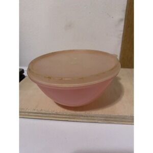 vintage pink Tupperware wonderlier bowl Retro Kitchen Container